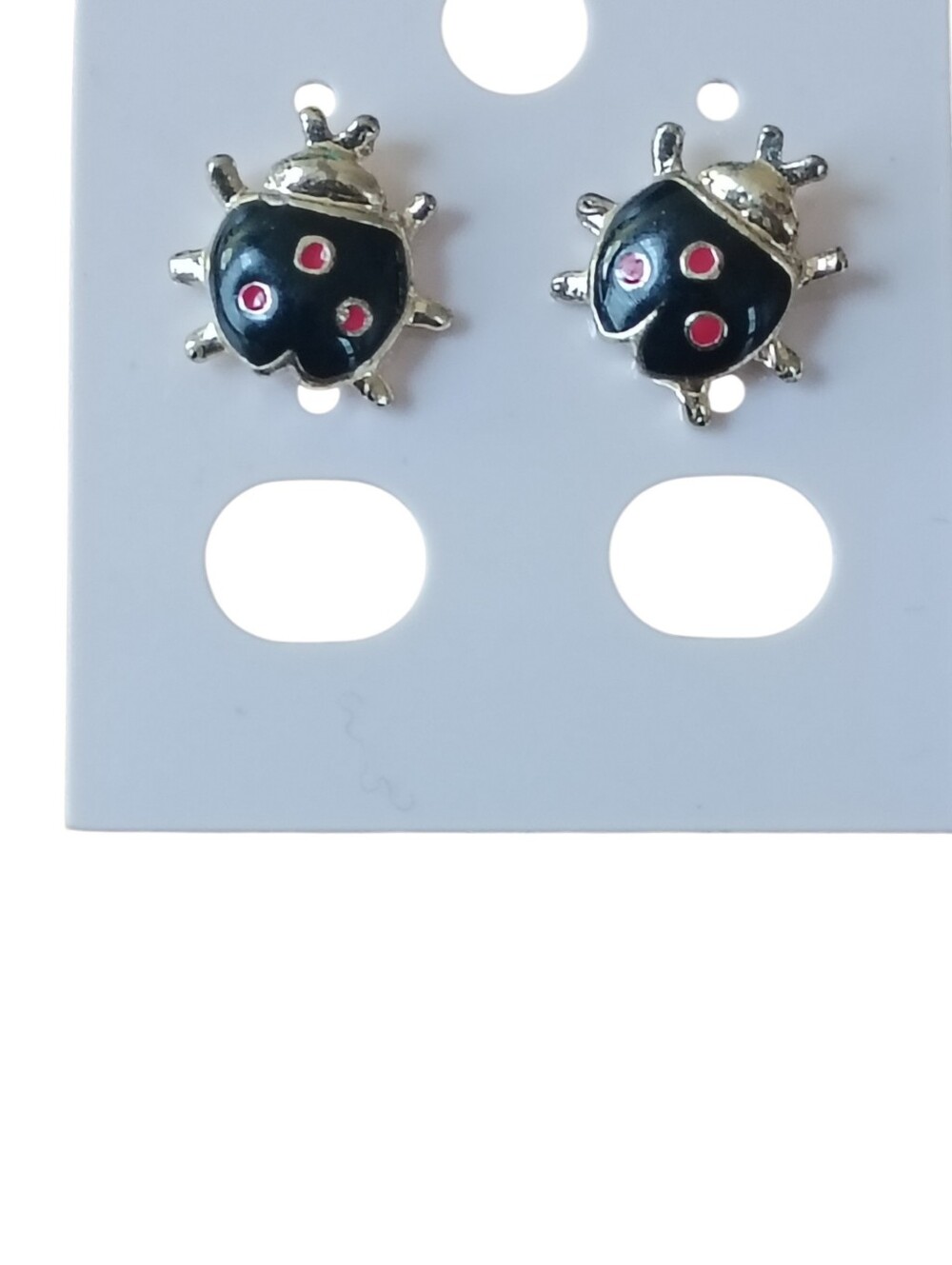 Earrings Ladybug Stud Earrings in Black & Red - Unbranded Cute Fashion Jewelry
